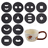 12Pcs Black Clay Acrylic Edge Template Set FIND-FG0004-80-1