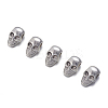 Antique Silver Tone Halloween Skull Tibetan Silver Alloy Beads X-AB-0922-3