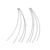 Brass Curved Bars Tassel Big Pendants KK-O144-31P-1