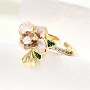 Barss Enamel Cuff Open Rings for Women KK-CBA1C83-01A-G-3