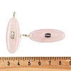Natural Rose Quartz Pendants G-D357-02E-3
