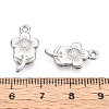 304 Stainless Steel Flower Pendants STAS-T069-31P-3