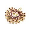 Brass Micro Pave Cubic Zirconia Pendants KK-Q006-35G-01-2