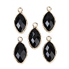 Natural Obsidian Faceted Pendants G-G193-01G-09-1