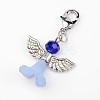 Tibetan Style Glass Pendants HJEW-JM00190-03-1