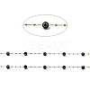 Evil Eye Lampwork Beaded Link Chains CHS-G028-04G-09-2