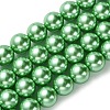 Eco-Friendly Glass Pearl Beads Strands HY-A008-12mm-RB008-1
