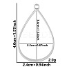 Non-Tarnish Stainless Steel Open Back Bezel Pendants PW-WGB5BE7-05-1