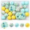 25Pcs 5 Styles Food Grade Eco-Friendly Silicone Focal Beads SIL-YW0001-96-1