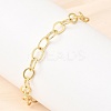Brass Cable Chain Bracelets for Women BJEW-F531-07G-1