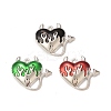 Rack Plating Alloy Enamel Pendants PALLOY-P291-05P-1