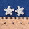 Brass Micro Pave Clear Cubic Zirconia Beads KK-S389-22S-3
