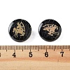 Dyed Black Synthetic Turquoise Beads G-F775-B02-3
