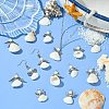 50Pcs 10 Styles Shell & Alloy Pendants PALLOY-CJ00044-6
