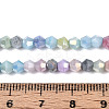 Ombre Effect Dyed Glass Beads Strands X-GLAA-T025-4mm-09K-4