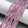 Opaque Baking Paint Glass Beads Strands DGLA-F002-03-3