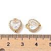 Brass Micro Pave Cubic Zirconia Pendants KK-S531-01G-4