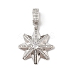Brass Micro Pave Cubic Zirconia Pendants KK-U047-10P-1