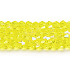 Transparent Electroplate Glass Beads Strands EGLA-A039-T6mm-L21-1