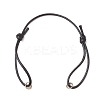 2Pcs 2 Colors Adjustable Waxed Polyester Cord Bracelet Making AJEW-JB01312-2
