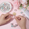 40Pcs 5 Colors UV Plating Iridescent Transparent Acrylic Beads OACR-SP0001-99-3