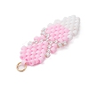 Ballet Shoes Glass Seed Beads Beaded Pendants PALLOY-CJ00134-4