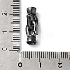 Brass Micro Pave Clear Cubic Zirconia Fold Over Clasps KK-H483-01EB-3