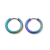 202 Stainless Steel Huggie Hoop Earrings LS-EJEW-F111A-18mm-RC-4