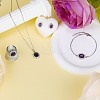 Cubic Zirconia Oval Pendant Necklace & Link Bracelet & Cuff Ring & Stud Earrings SJEW-SZC0001-01E-3