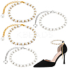 2 Pairs 2 Styles Women's Detachable ABS Plastic Imitation Pearl Beaded Shoe Laces for High Heels DIY-PH0022-88C-1