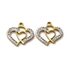 304 Stainless Steel Clay Rhinestone Pendants STAS-P406-17E-G-1