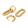 Ion Plating(IP) 304 Stainless Steel Oval Hoop Earrings for Women EJEW-S240-02G-2