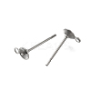 Anti-Tarnish 304 Stainless Steel Stud Earring Findings STAS-P370-02B-P-2