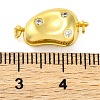 925 Sterling Silver Micro Pave Clear Cubic Zirconia Magnetic Clasps STER-U005-05G-3