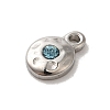 304 Stainless Steel Glass Pendants STAS-B074-02P-04-2