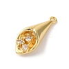 Brass Pave Clear Cubic Zirconia Pendants LS-KK-V016-07G-2