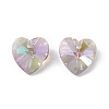 Transparent Faceted Glass Charms RGLA-L026-B16-2