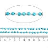 Ion Plating(IP) 304 Stainless Steel & Faceted Glass Handmade Beads Chain CHS-H028-01G-2