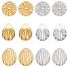 48Pcs 6 Styles 304 Stainless Steel Pendants STAS-BBC0007-62-1