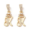 Eco-Friendly Brass Micro Pave Cubic Zirconia Pendants KK-K265-01G-K-1