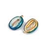 304 Stainless Steel Enamel Pendants STAS-P410-40A-05-2