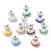 10 Colors Glass Seed Beaded Angel Pendants PALLOY-CJ00089-9