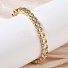 304 Stainless Steel & Cubic Zirconia Cuff Bangles for Women BJEW-T031-01B-3
