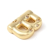 Brass Micro Pave Clear Cubic Zirconia Pendant KK-Z046-01G-B-2