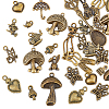 68Pcs 17 Styles Tibetan Style Alloy Charms FIND-HY0001-91-1