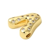 Rack Plating Brass Micro Pave Clear Cubic Zirconia Perdants KK-C067-11G-V-2