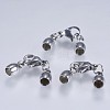 Tarnish Resistant 201 Stainless Steel Cord Ends STAS-F145-03P-8x4mm-1