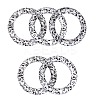5Pcs Ring Food Grade Eco-Friendly Silicone Focal Beads JX894O-1