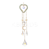Glass Teardrop & Star Window Hanging Suncatchers HJEW-JM00905-04-1