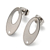 201 Stainless Steel Stud Earrings Finding STAS-B045-12P-1